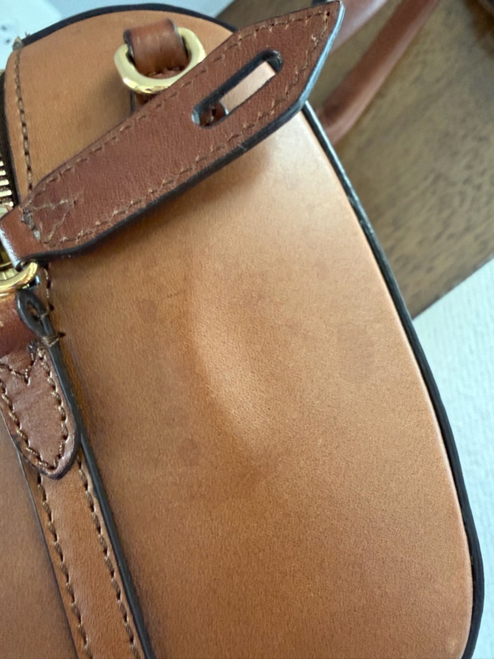 Rare Authentic Burberry Alchester Small Tan Leather Bowler Bag - Picture 7 of 15